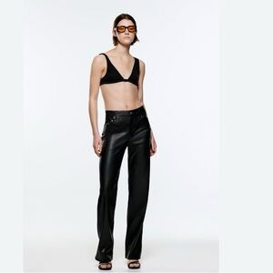 Zara Straight Leg Leather Pants size 6